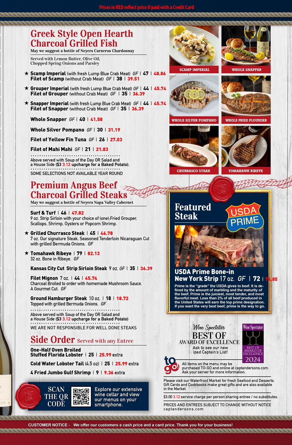 Dinner Menu – Opens in New Window