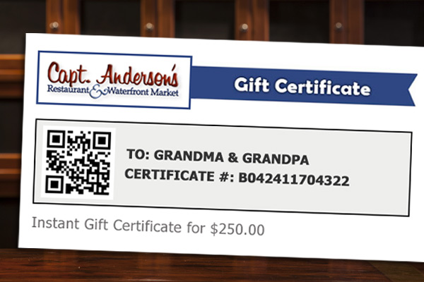 Instant Gift Certificates!